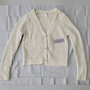 Brand new cream knit jacket size S